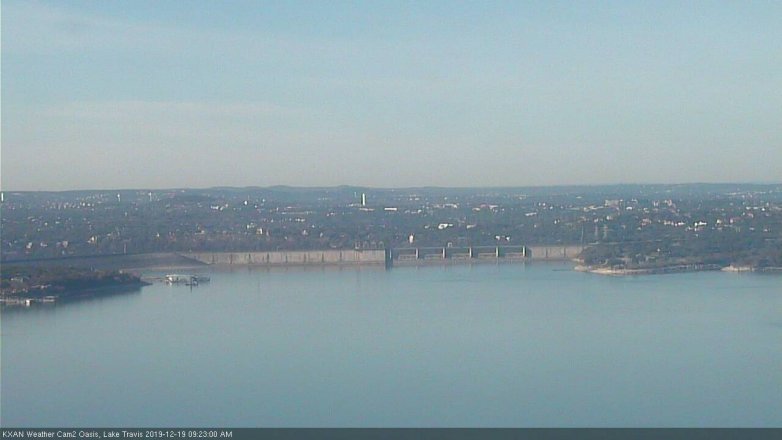 Lake Travis webcam, December 19, 2019 9:25 AM CT