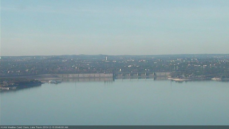 Lake Travis webcam, December 19, 2019 9:45 AM CT
