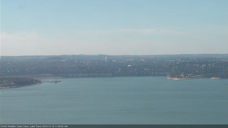 Lake Travis webcam, December 19, 2019 11:45 AM CT