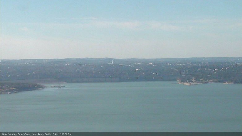 Lake Travis webcam, December 19, 2019 12:00 PM CT