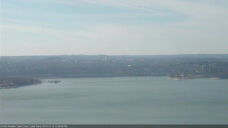 Lake Travis webcam, December 19, 2019 12:45 PM CT