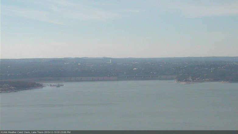 Lake Travis webcam, December 19, 2019 1:25 PM CT