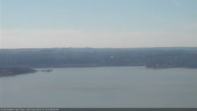 Lake Travis webcam, December 19, 2019 1:45 PM CT