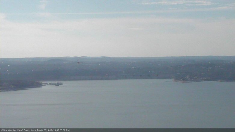 Lake Travis webcam, December 19, 2019 2:25 PM CT