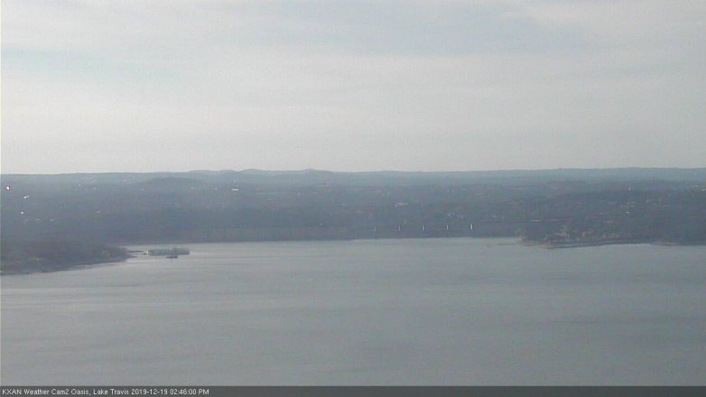 Lake Travis webcam, December 19, 2019 2:45 PM CT