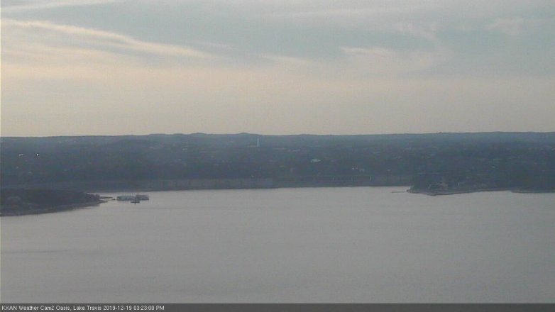 Lake Travis webcam, December 19, 2019 3:25 PM CT