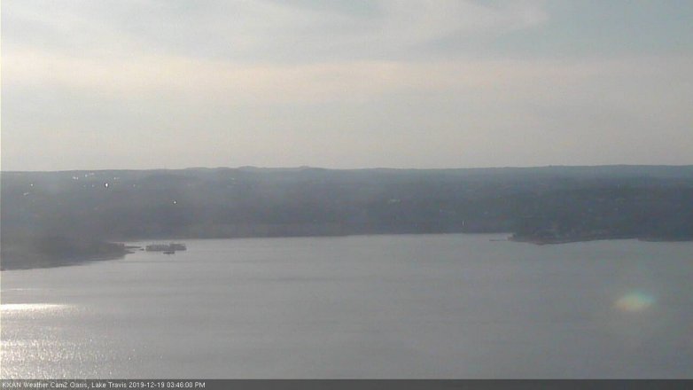 Lake Travis webcam, December 19, 2019 3:45 PM CT
