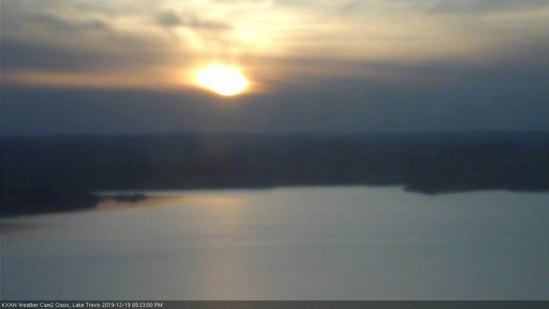 Lake Travis webcam, December 19, 2019 5:25 PM CT