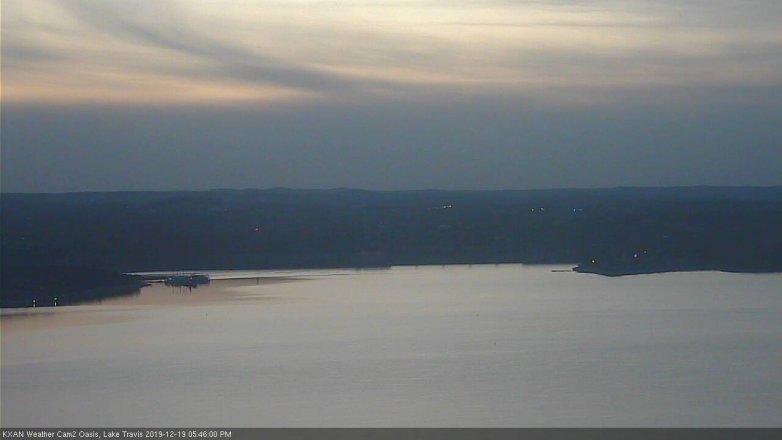 Lake Travis webcam, December 19, 2019 5:45 PM CT