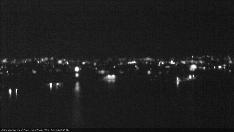 Lake Travis webcam, December 19, 2019 6:45 PM CT