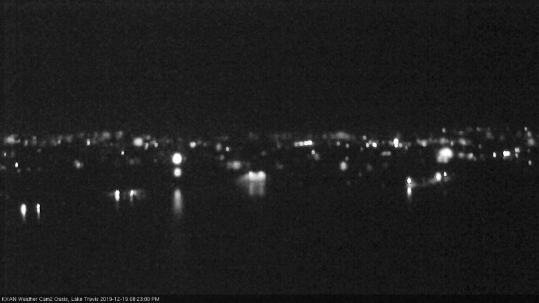 Lake Travis webcam, December 19, 2019 8:25 PM CT