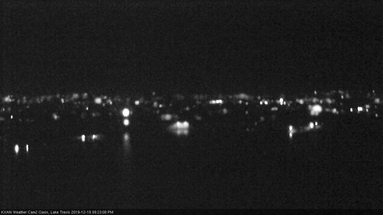 Lake Travis webcam, December 19, 2019 9:25 PM CT