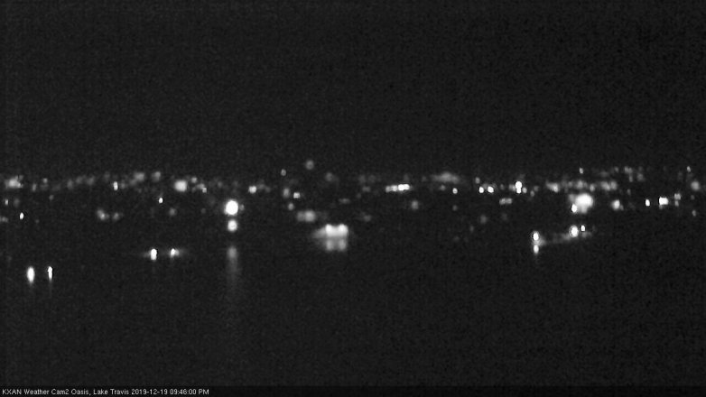 Lake Travis webcam, December 19, 2019 9:45 PM CT