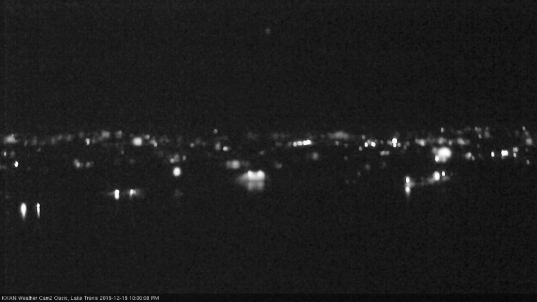 Lake Travis webcam, December 19, 2019 10:00 PM CT