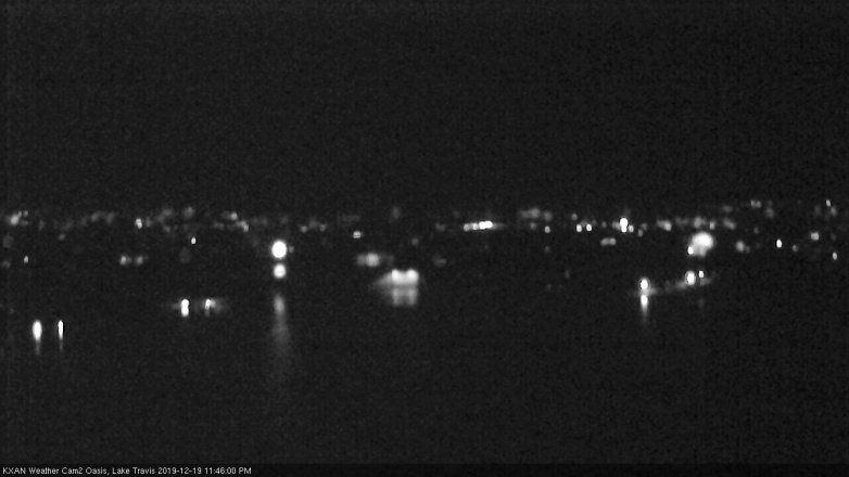 Lake Travis webcam, December 19, 2019 11:45 PM CT