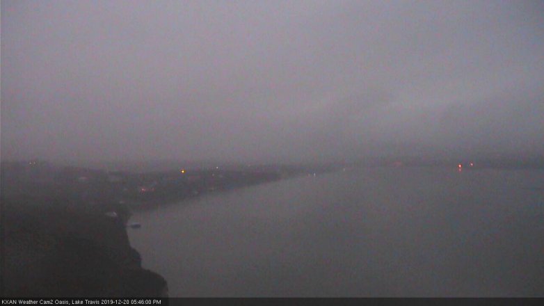 Lake Travis webcam, December 20, 2019 5:45 PM CT