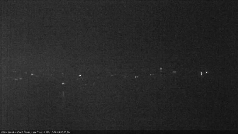 Lake Travis webcam, December 20, 2019 8:00 PM CT