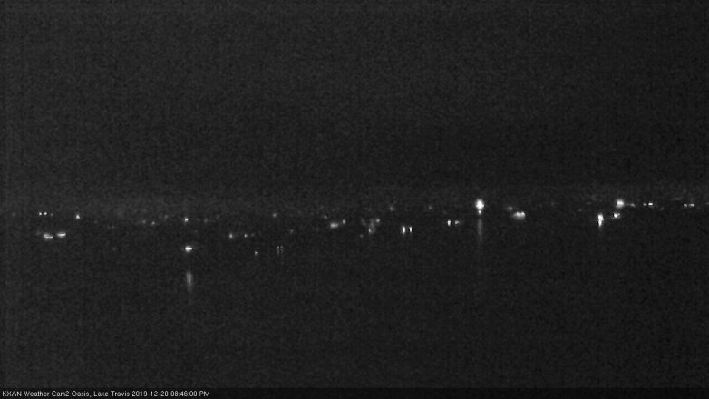 Lake Travis webcam, December 20, 2019 8:45 PM CT