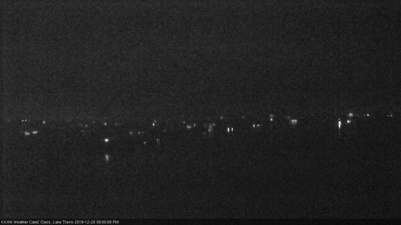 Lake Travis webcam, December 20, 2019 9:00 PM CT