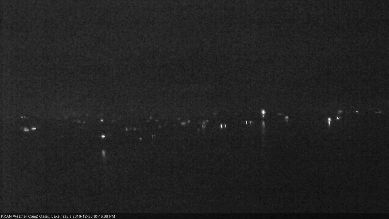 Lake Travis webcam, December 20, 2019 9:45 PM CT
