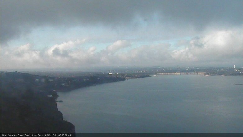 Lake Travis webcam, December 21, 2019 9:00 AM CT