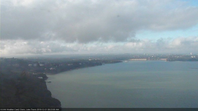 Lake Travis webcam, December 21, 2019 9:25 AM CT