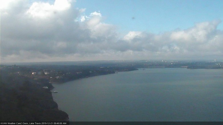 Lake Travis webcam, December 21, 2019 9:45 AM CT