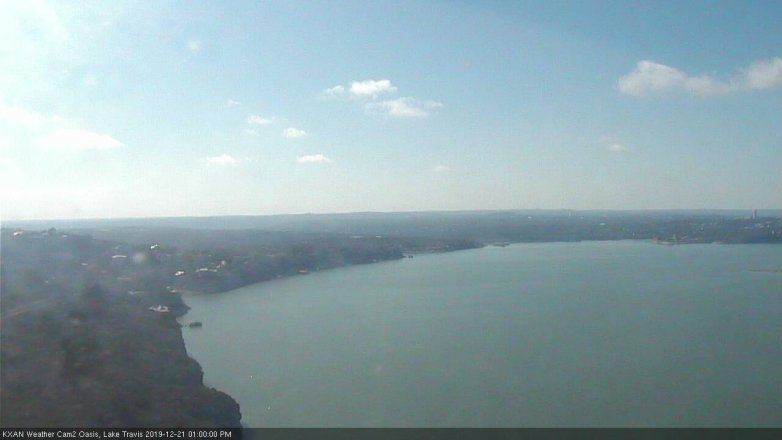 Lake Travis webcam, December 21, 2019 1:00 PM CT