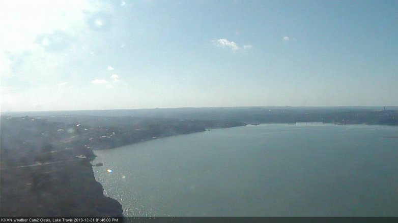 Lake Travis webcam, December 21, 2019 1:45 PM CT