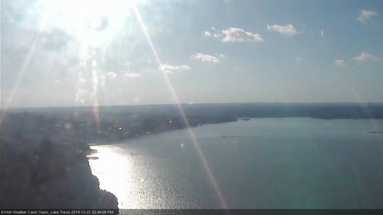 Lake Travis webcam, December 21, 2019 2:45 PM CT