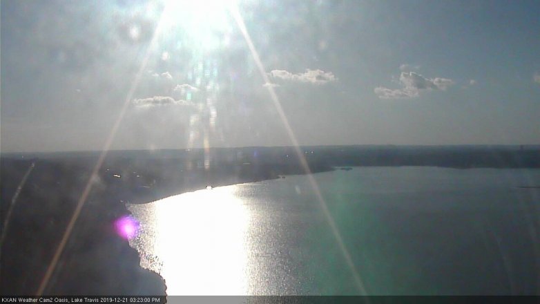 Lake Travis webcam, December 21, 2019 3:25 PM CT