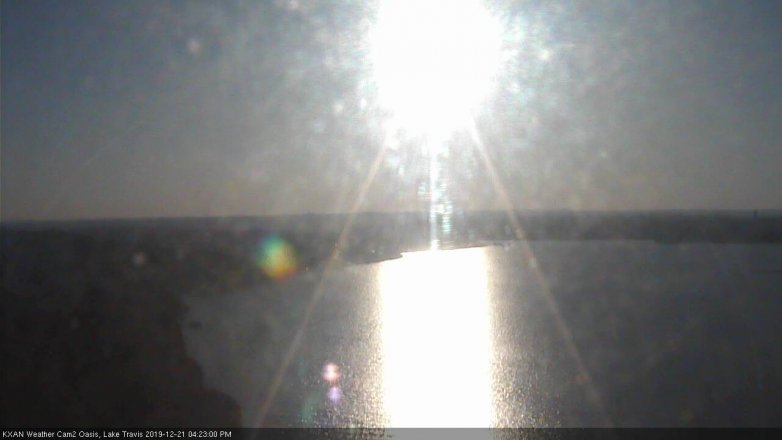 Lake Travis webcam, December 21, 2019 4:25 PM CT
