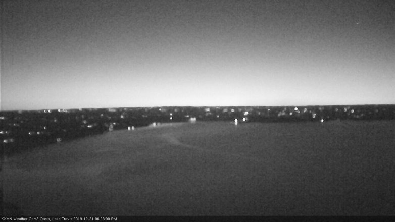 Lake Travis webcam, December 21, 2019 6:25 PM CT