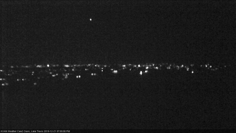 Lake Travis webcam, December 21, 2019 7:00 PM CT