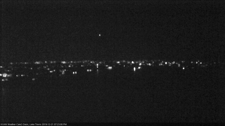 Lake Travis webcam, December 21, 2019 7:25 PM CT