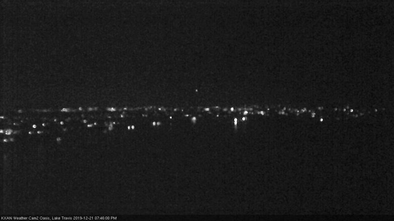 Lake Travis webcam, December 21, 2019 7:45 PM CT