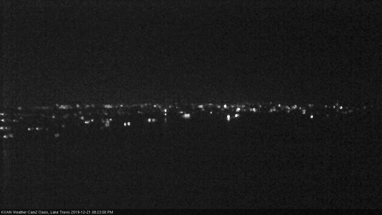 Lake Travis webcam, December 21, 2019 8:25 PM CT