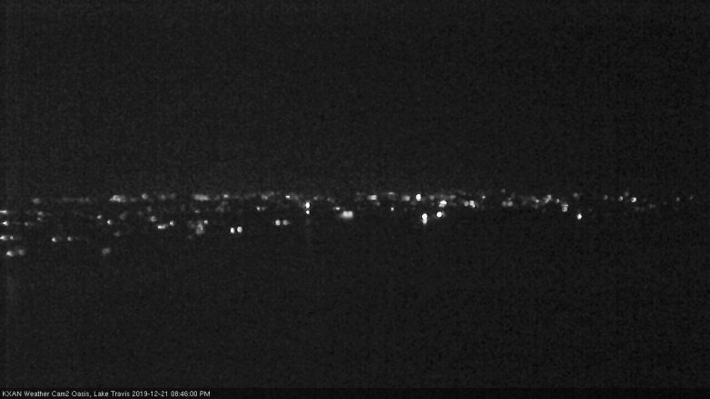 Lake Travis webcam, December 21, 2019 8:45 PM CT