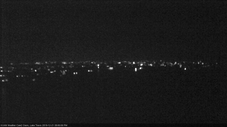Lake Travis webcam, December 21, 2019 9:00 PM CT
