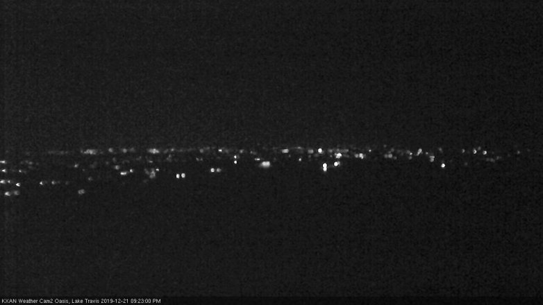 Lake Travis webcam, December 21, 2019 9:25 PM CT
