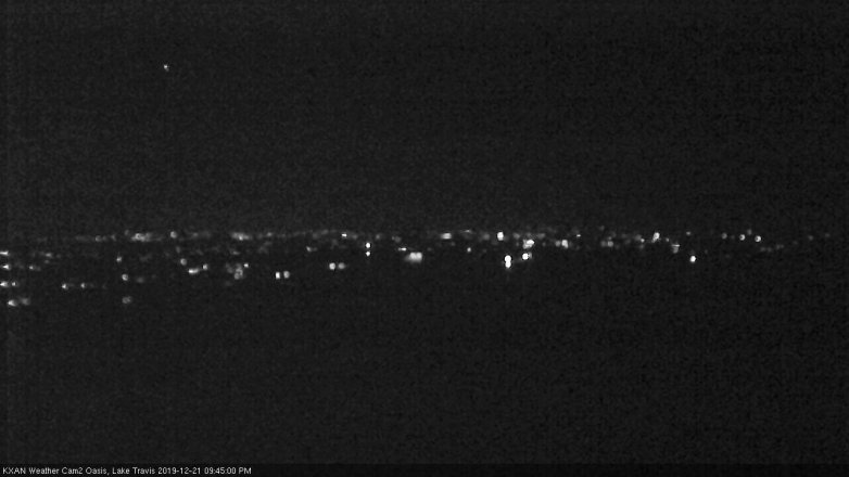 Lake Travis webcam, December 21, 2019 9:45 PM CT
