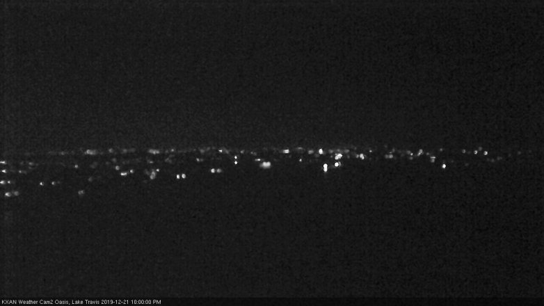 Lake Travis webcam, December 21, 2019 10:00 PM CT