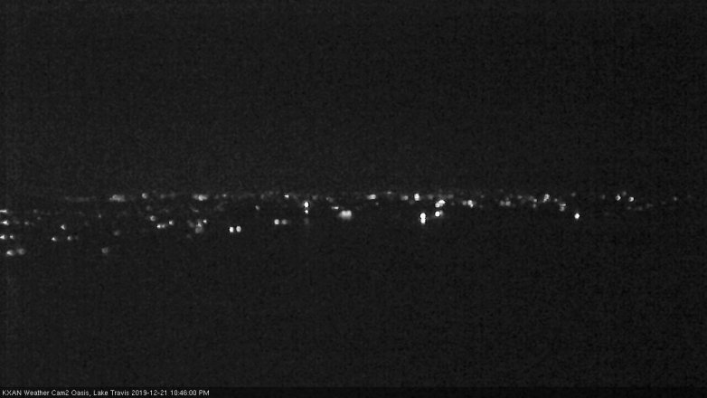 Lake Travis webcam, December 21, 2019 10:45 PM CT