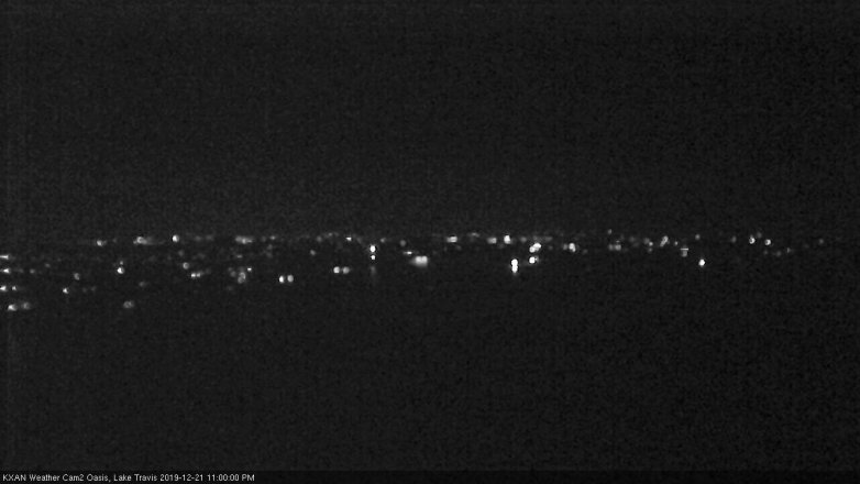 Lake Travis webcam, December 21, 2019 11:00 PM CT