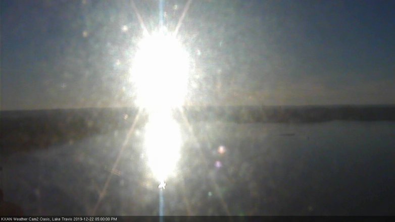Lake Travis webcam, December 22, 2019 5:00 PM CT