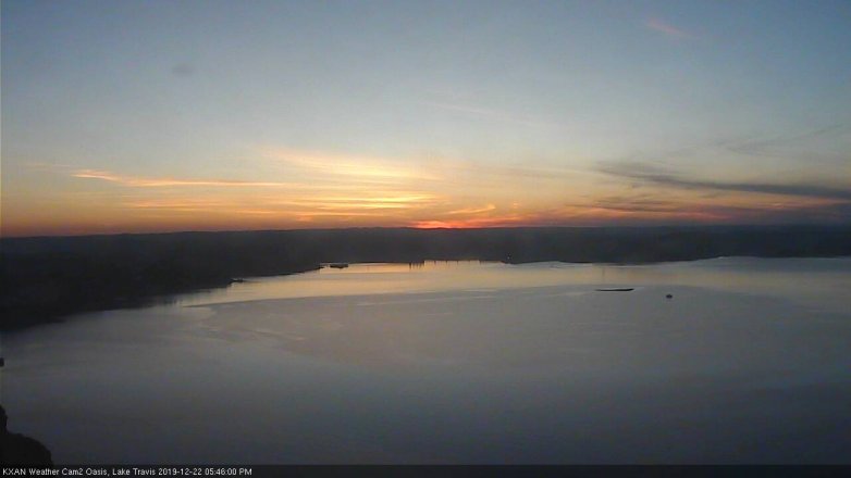 Lake Travis webcam, December 22, 2019 5:45 PM CT