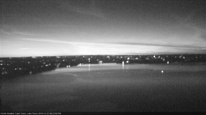 Lake Travis webcam, December 22, 2019 6:25 PM CT