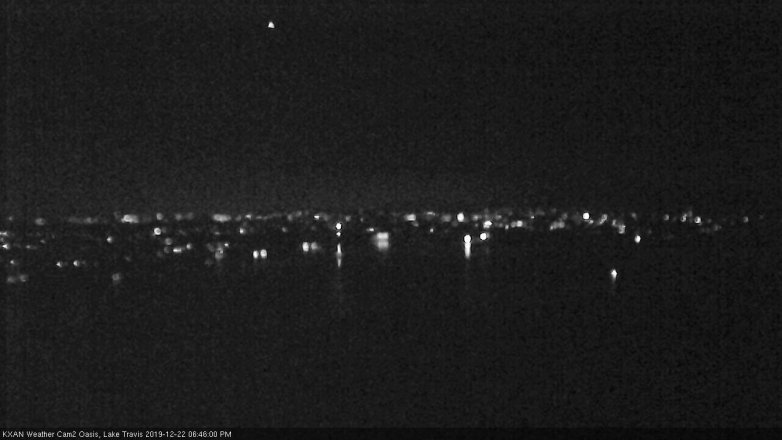 Lake Travis webcam, December 22, 2019 6:45 PM CT