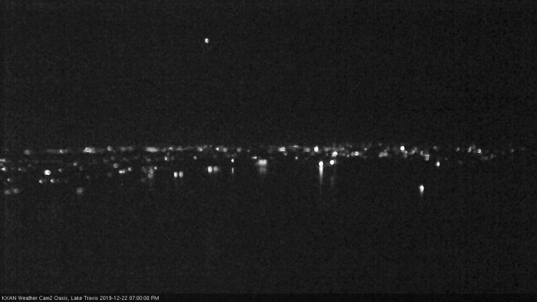 Lake Travis webcam, December 22, 2019 7:00 PM CT