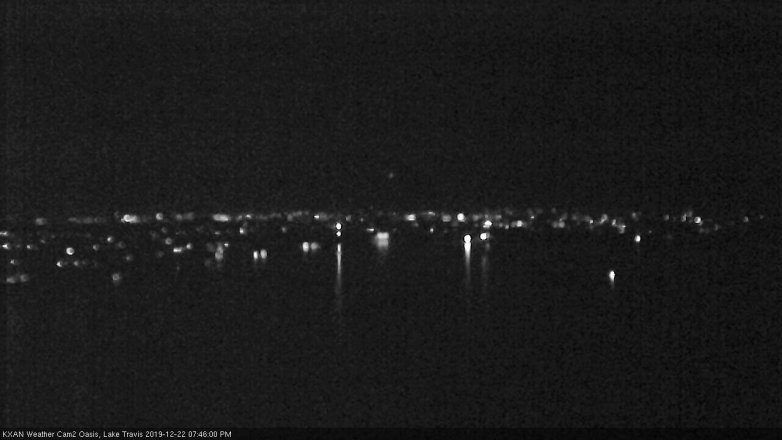 Lake Travis webcam, December 22, 2019 7:45 PM CT